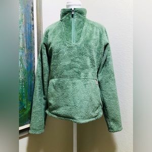 COPY - THE NORTH FACE Fleece 1/4 Zip Pullover Womens Size Medium Green.